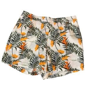 Carolina Belle Orange and Green Floral Women's Shorts